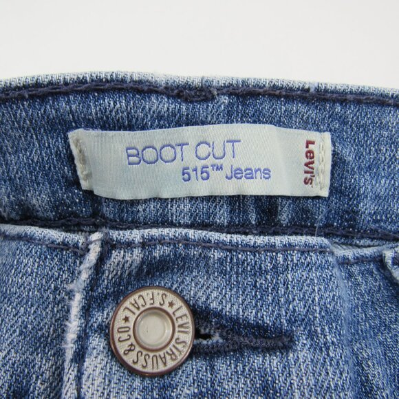 Levi's Red Tab Boot Cut Mid Rise Medium Wash Women's Emb Pockets Jeans Size 12M - Picture 10 of 11